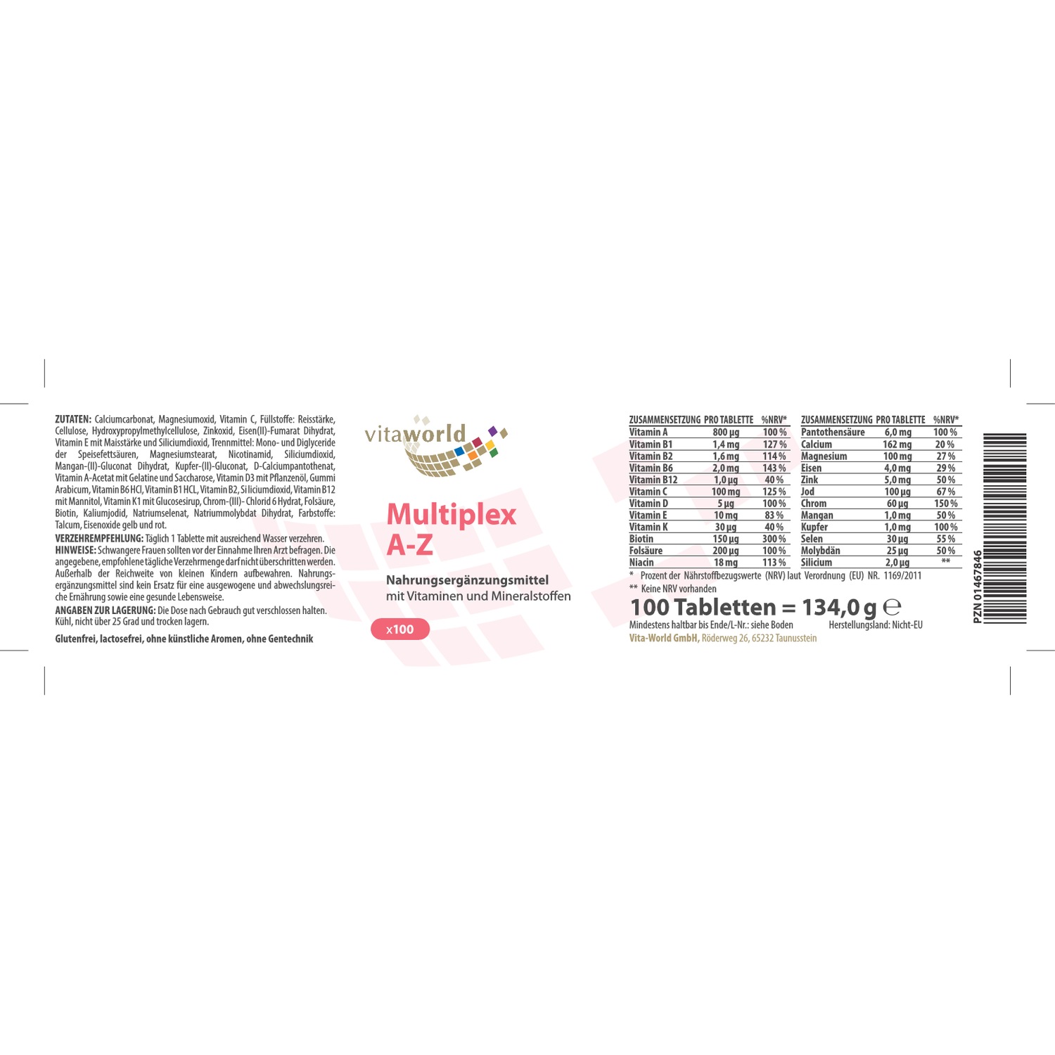 MULTIPLEX Multivitamin A-Z Tabletten