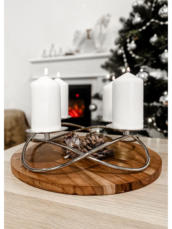 kobolo Adventskranz HOLLYCIRCLE4 in Braun günstig kaufen onesize
