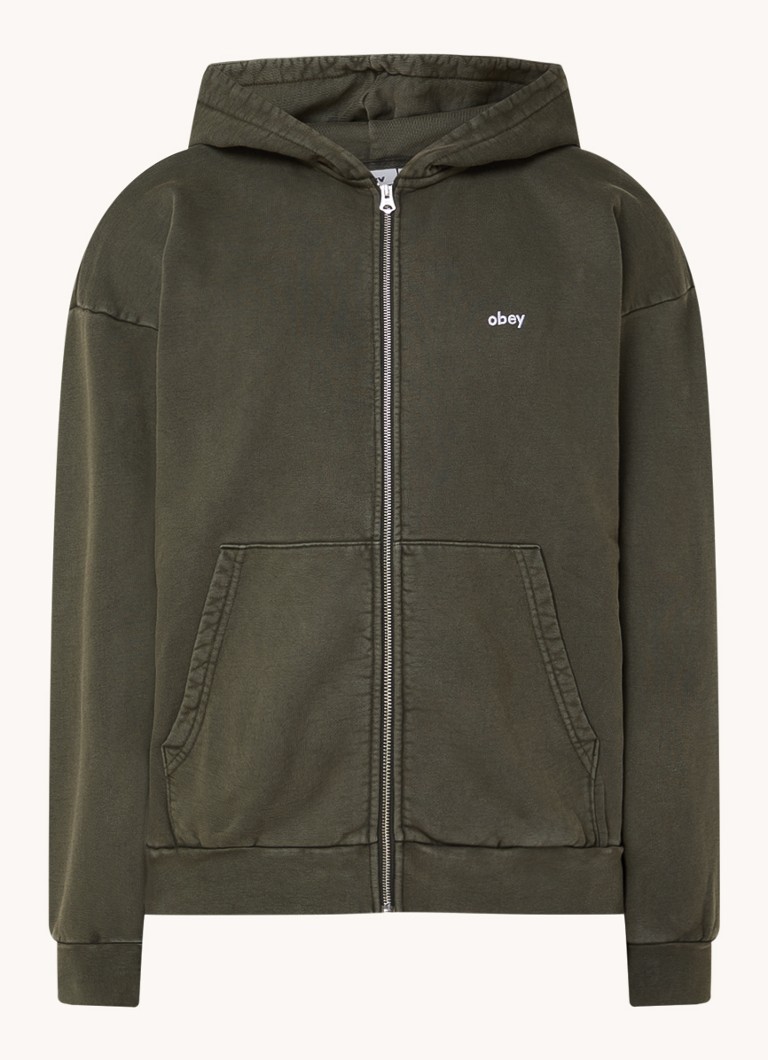 Jachetă sport Obey Lowcase cu logo brodat