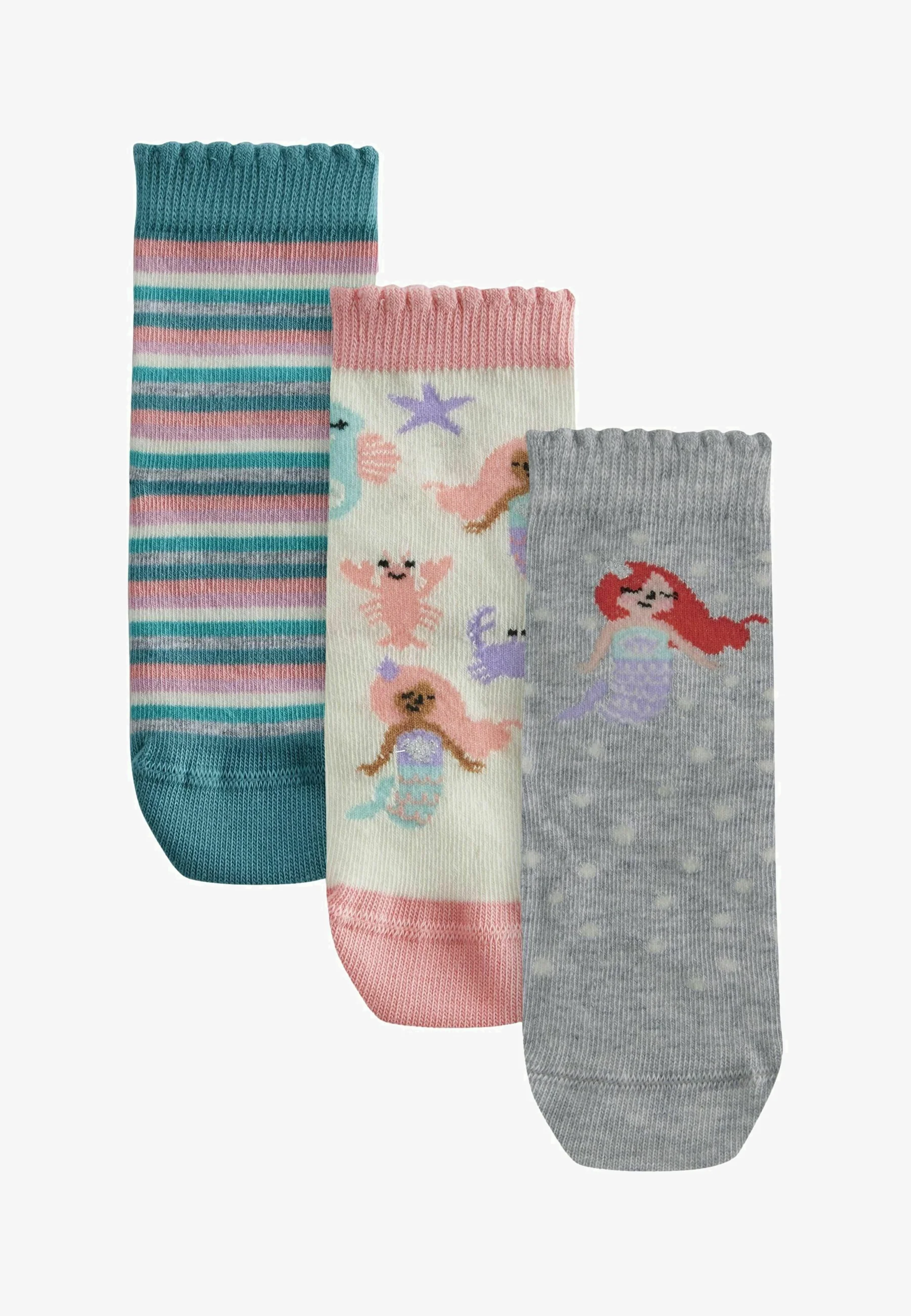Siguiente PAQUETE DE 3 Calcetines con PERSONAJE DE SIRENA RICOS