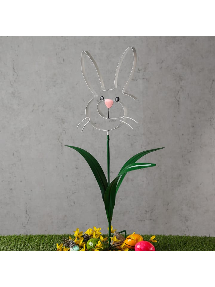 MARELIDA Hase BUNNY Osterhase Beetstecker Gartendeko H: 61,5cm in grau günstig kaufen onesize
