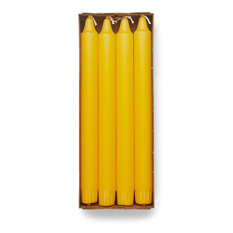 Vie Eco Kronelys 8-pk 24 cm eco gul