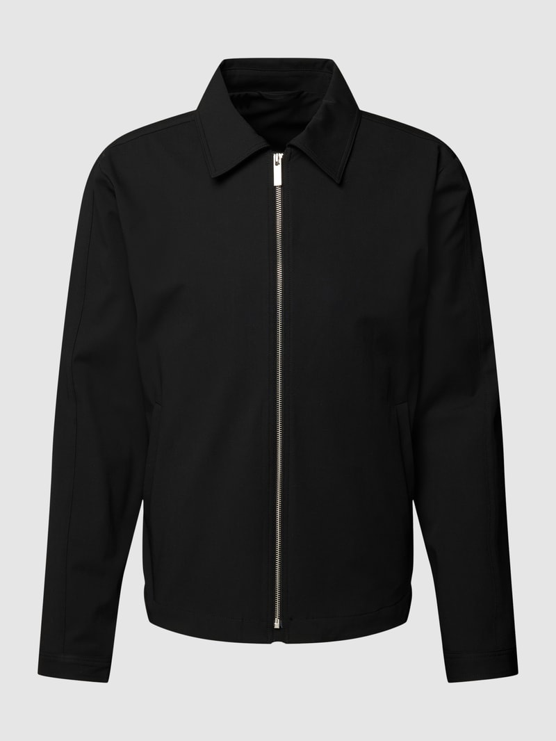 Jacke mit Kentkragen Modell 'LIAM' in schwarz