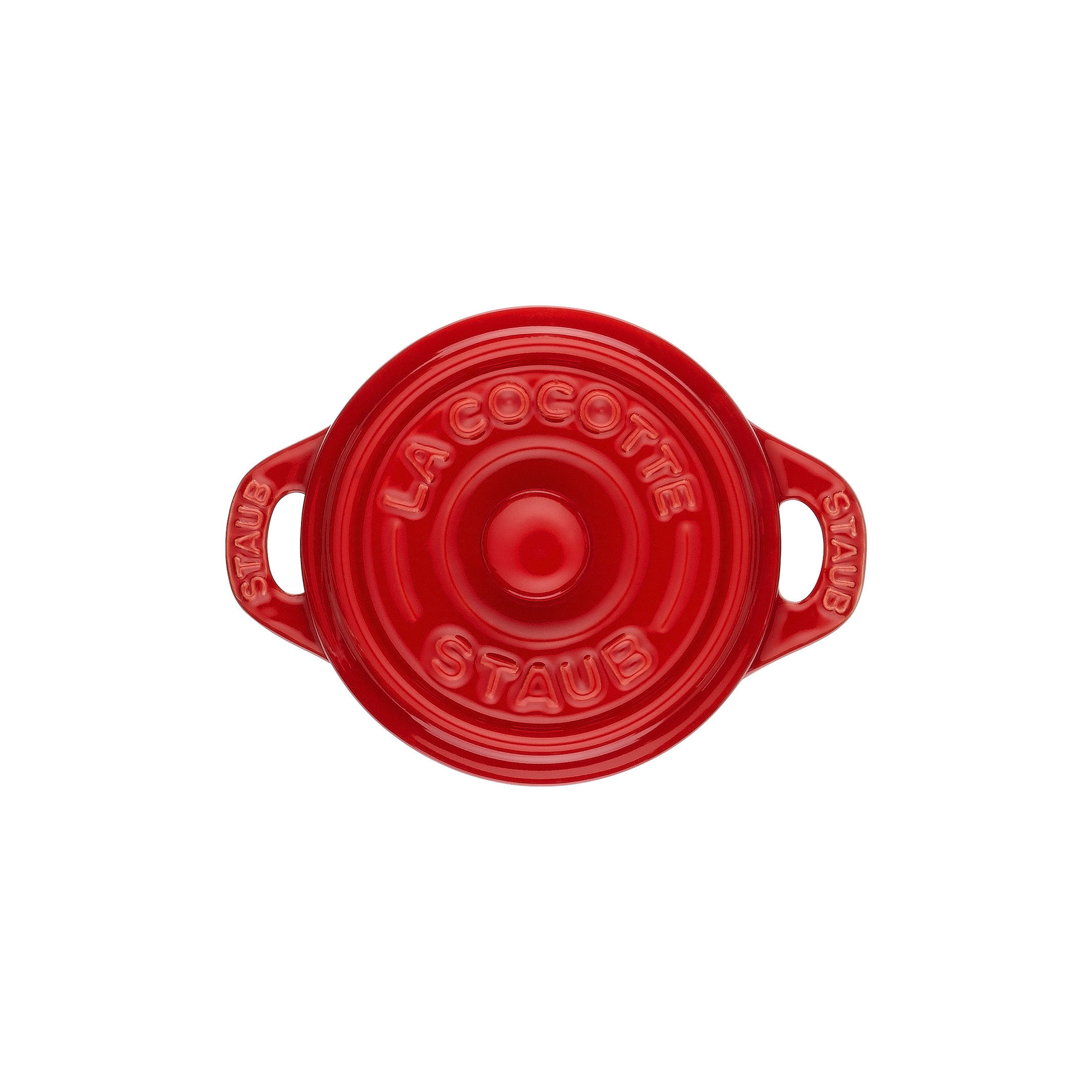Mini Cocotte 10 cm, rund, Kirsch-Rot, Keramik
