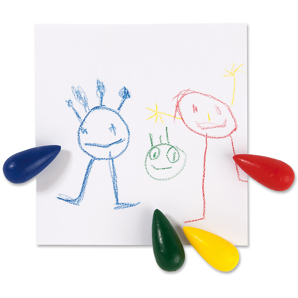 Kleinkind-Wachsmalkreiden, Birnenform, 4 Farben