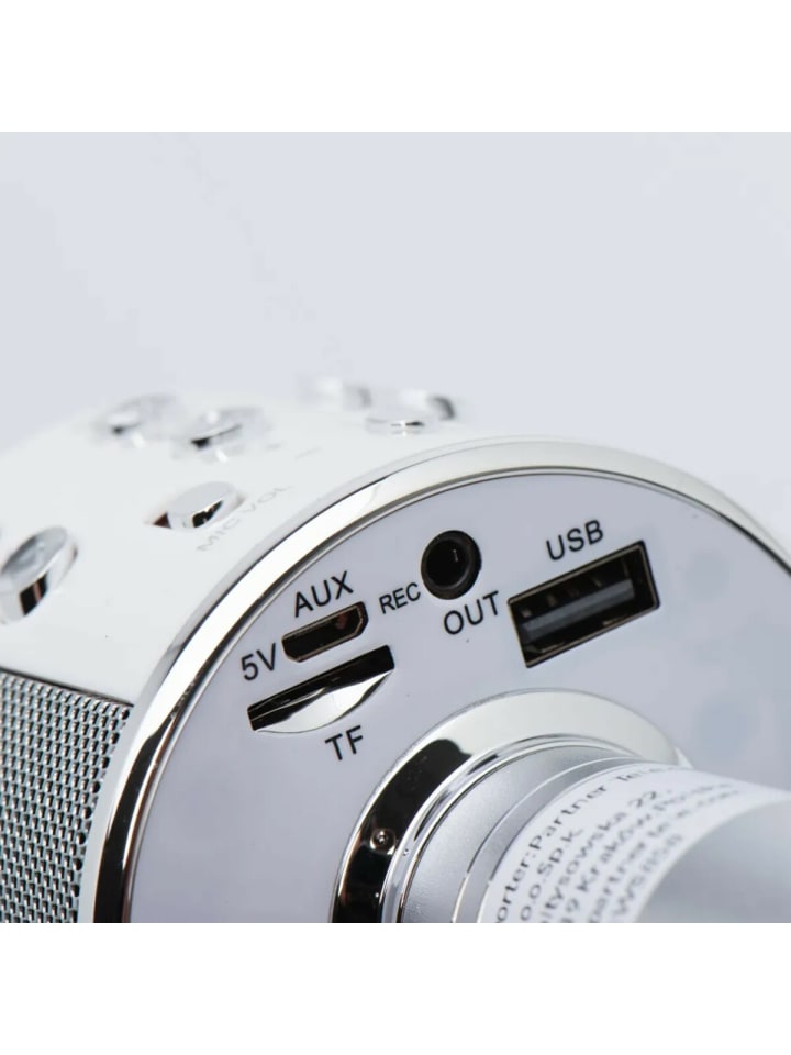 COFI 1453 Multimedia Karaoke-Mikrofon Kabelloser Bluetooth Lautsprecher 1200mAh in Silber günstig kaufen onesize