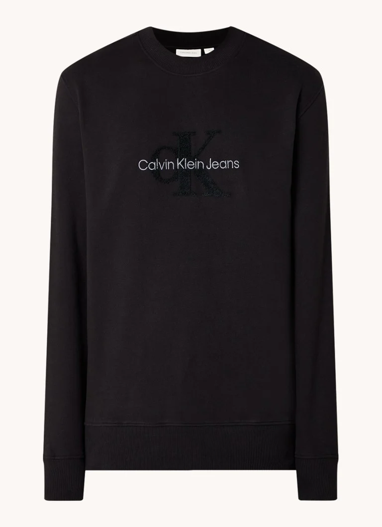 Calvin Klein Chenille sweater with logo embroidery