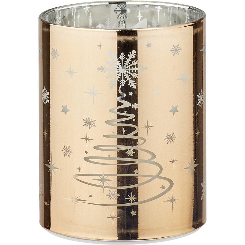 Vie Selected LED-lys i glass 7,6x10 cm rød juledesign