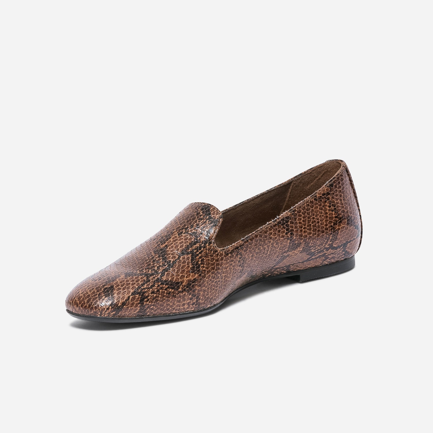 Slipper marron effet python