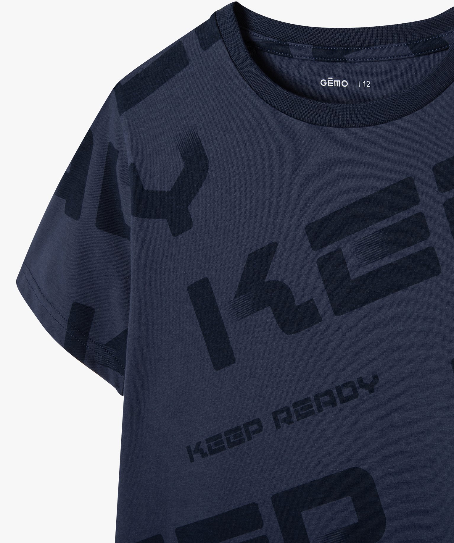 Tee-shirt à manches courtes imprimé Garçon bleu | GEMO
