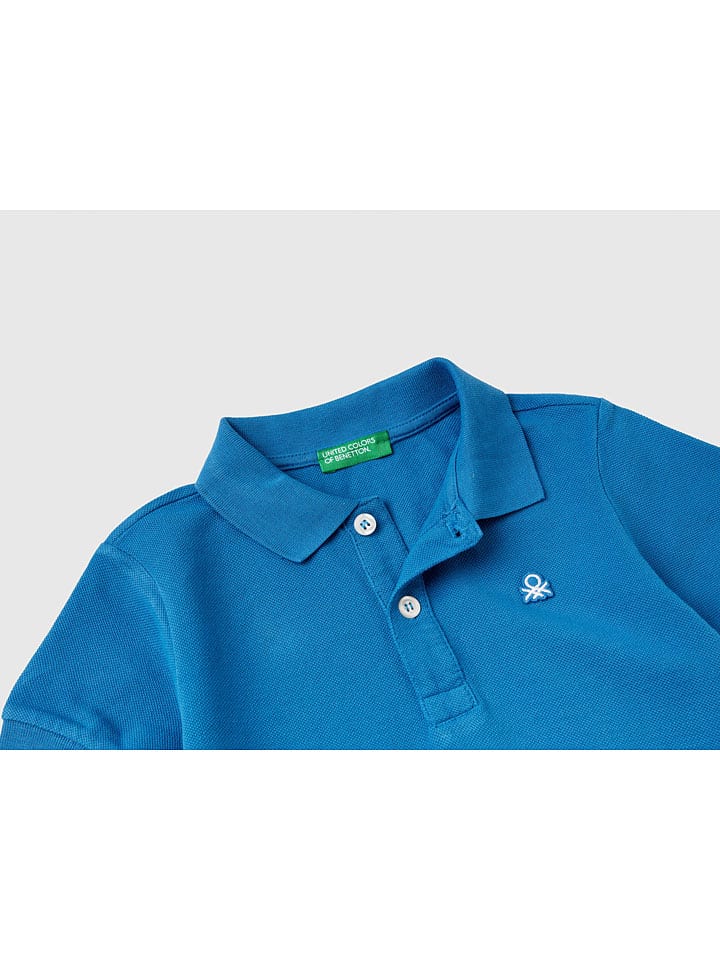 Benetton Poloshirt in Blau günstig kaufen