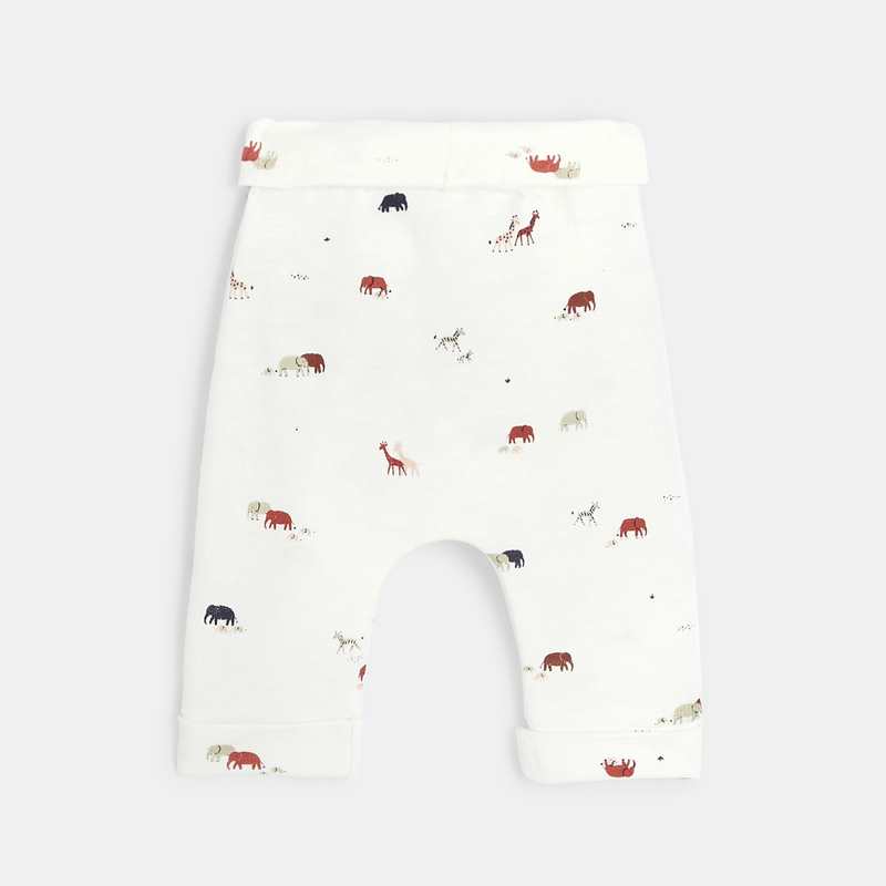 Pantalon bébé en molleton effet flammé beige Absorba