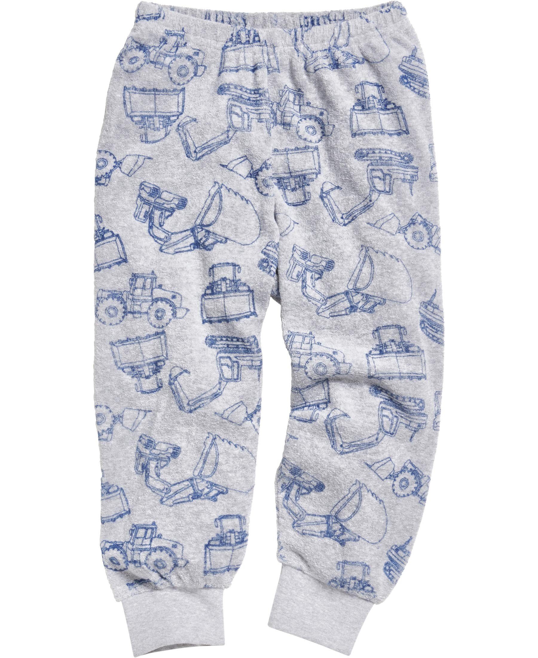 Playshoes Schlafanzug Schlafanzug Frottee Bagger