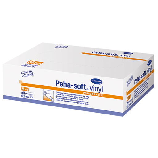 PEHA-SOFT Vinyl Unt.Handschuhe unste.puderfrei M  100 St  Handschuhe