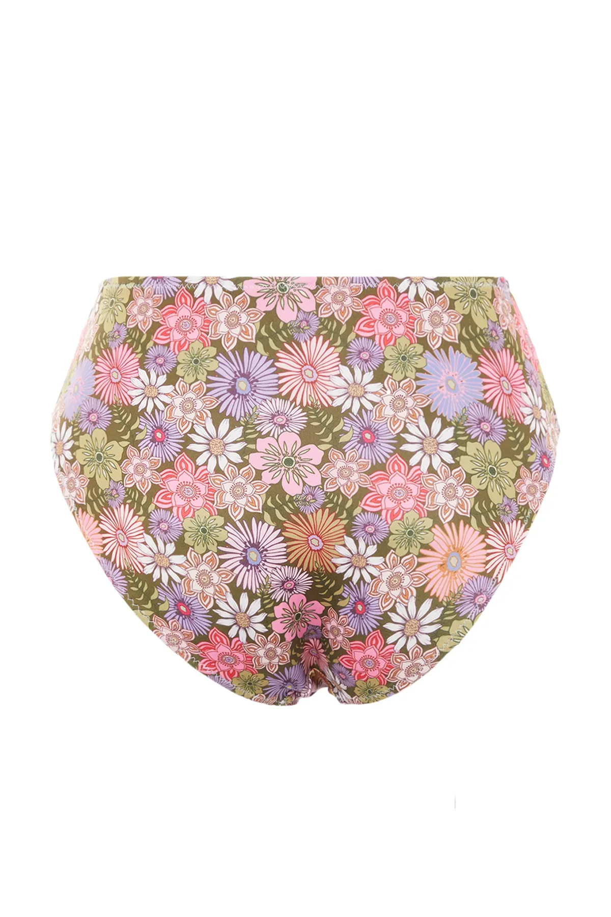 Trendyol Collection  Bikinihose mit Blumenmuster, hoher Taille und normalem Beinverlauf TBESS21BA0051