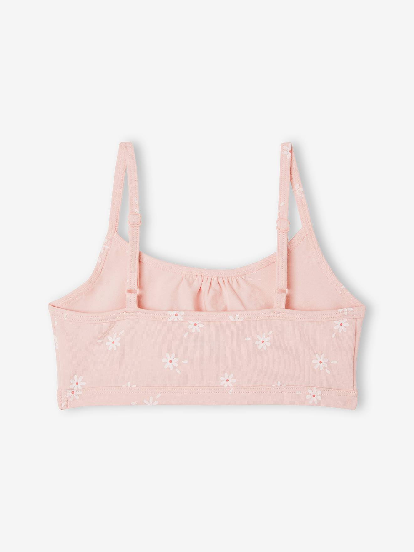 Lot de 2 brassières marguerites fille gris chiné