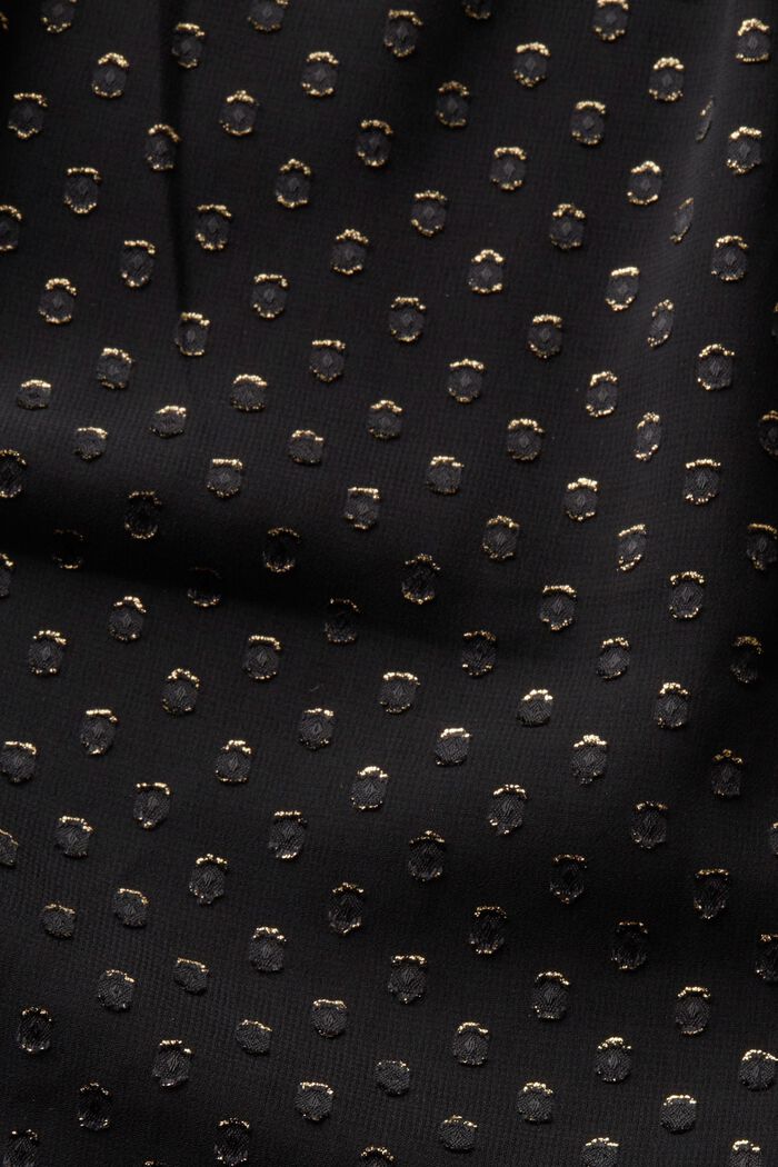Bluse mit V-Ausschnitt und goldenem Glitter-Effekt