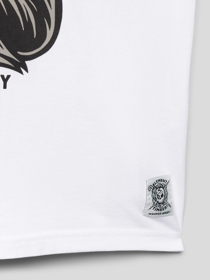T-Shirt mit Motiv-Print in weiß