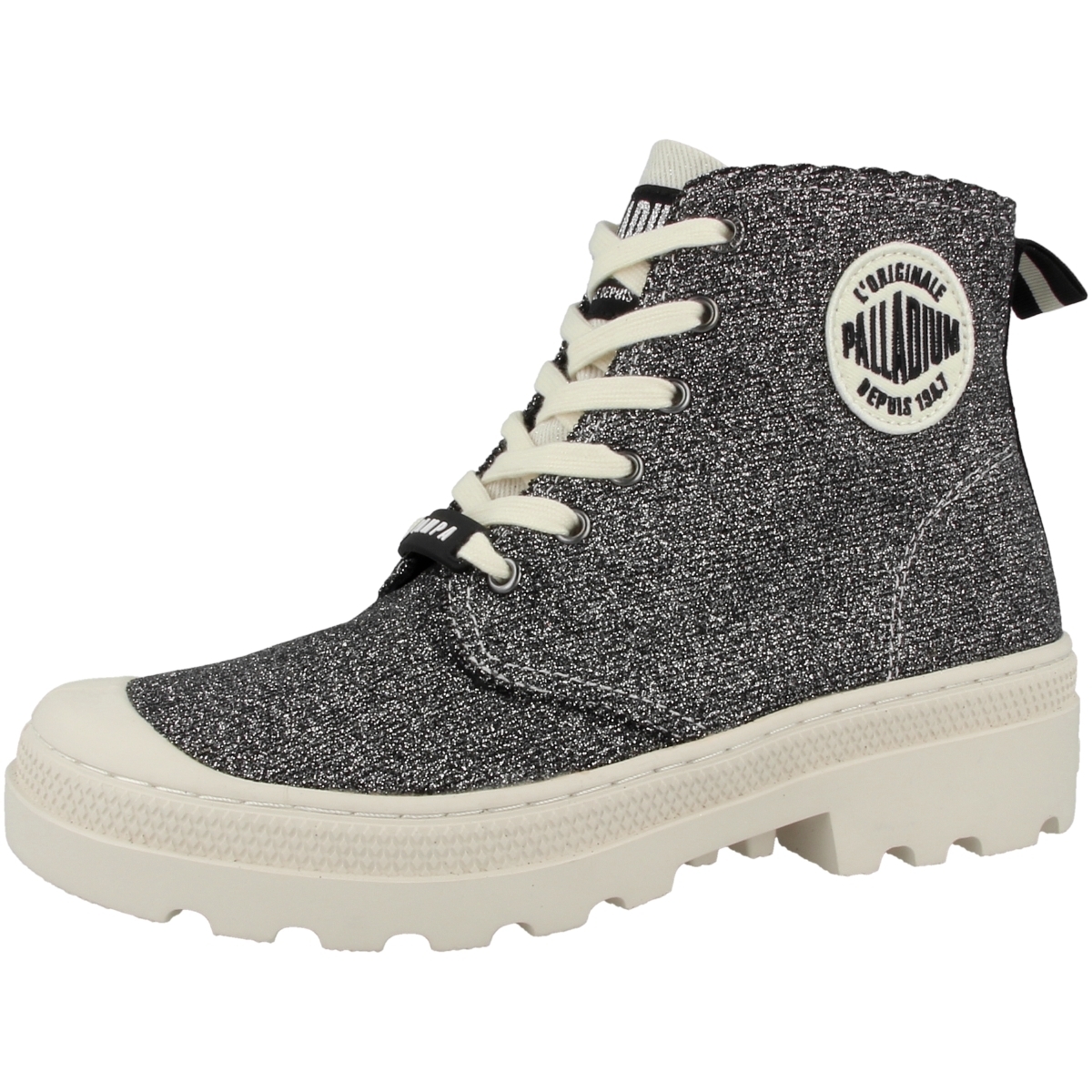 Palladium Pampa Avenue High Glit Schnürboots grau