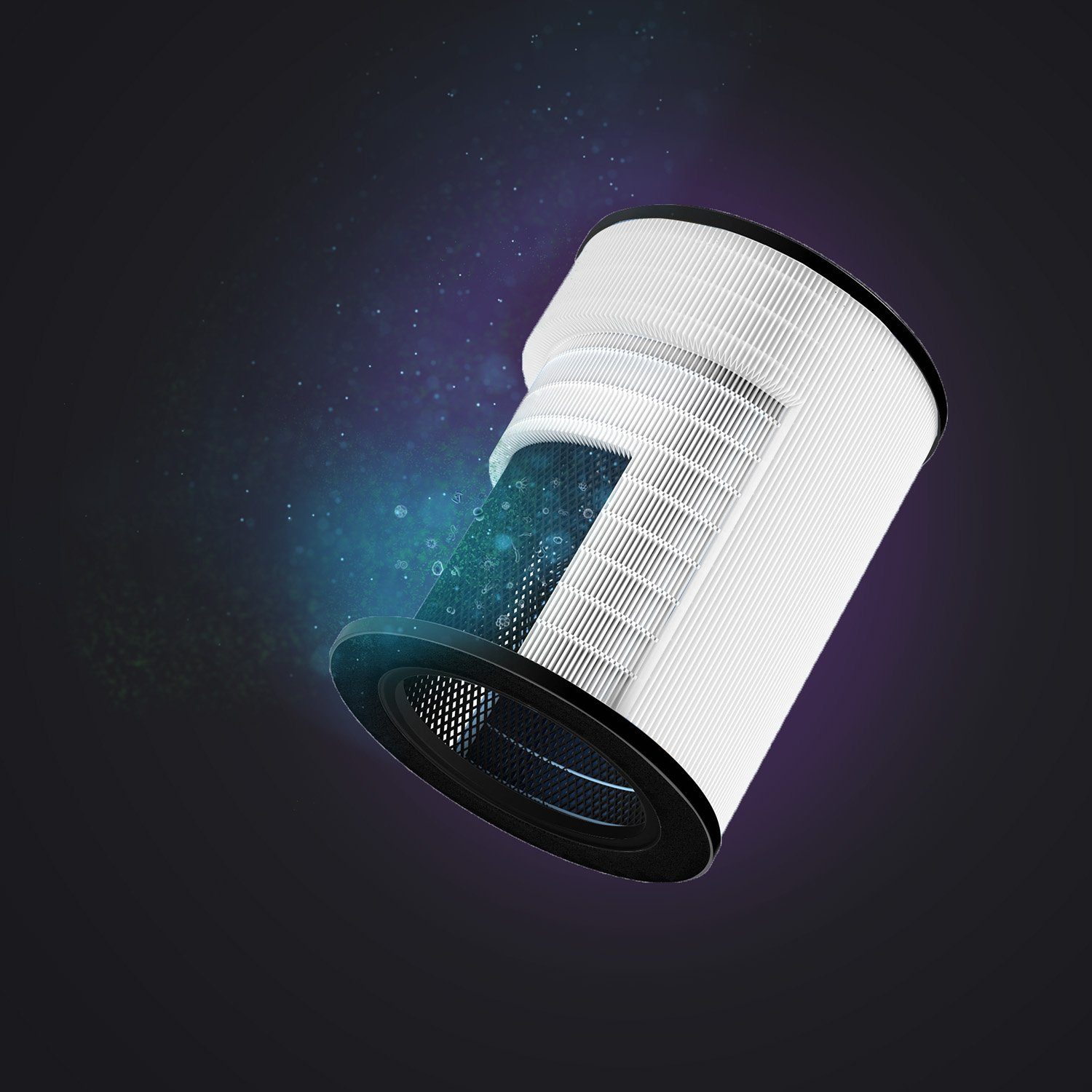 djive HEPA-Filter H14, Zubehör für djive Professional PURE 800, filtert <99,5% der Feinstaubpartikel, Pollen uvm. aus der Luft