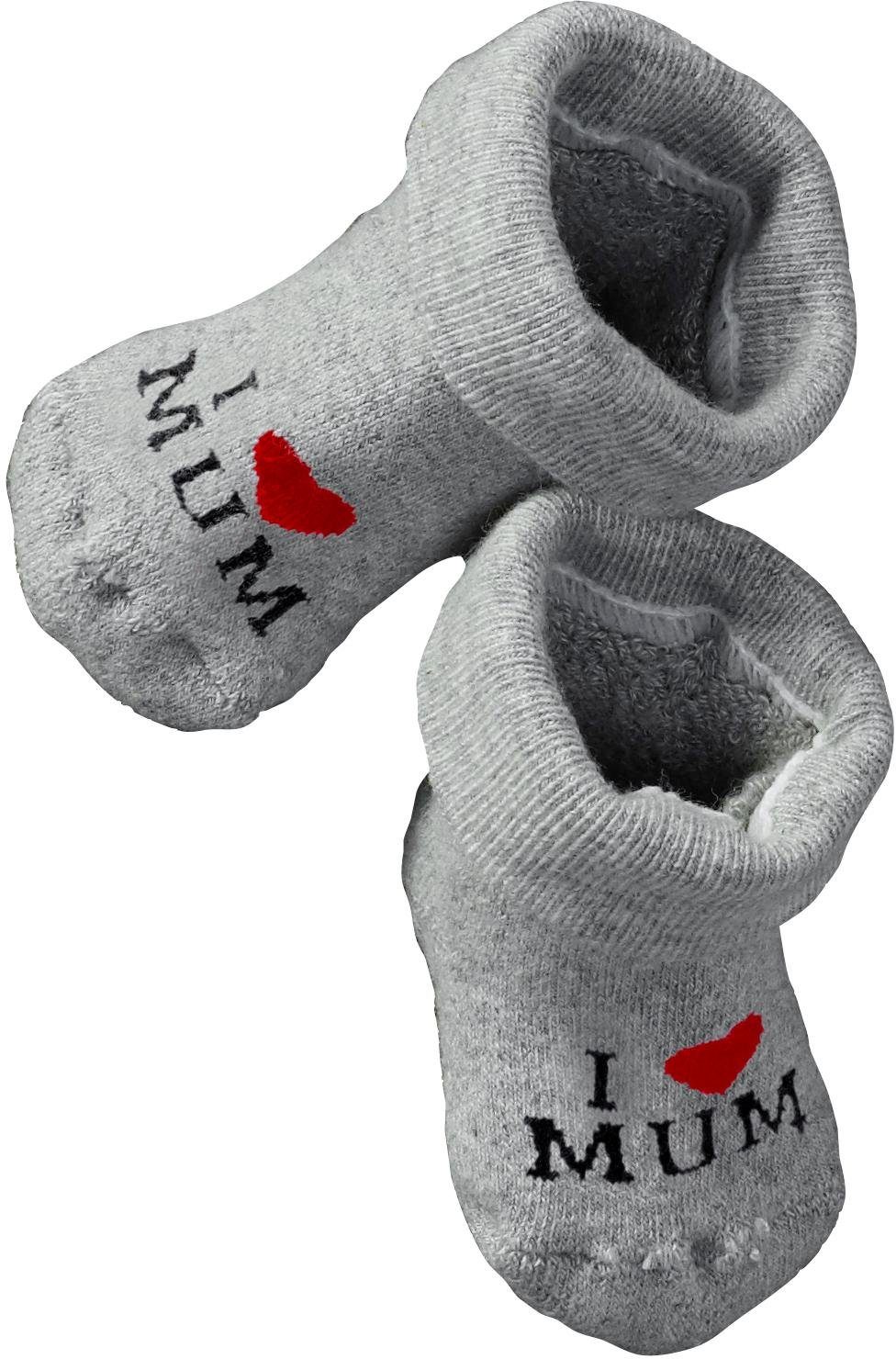 Vivance Umschlagsocken I Love Mum, I Love Dad (4-Paar) mit Umschlagbündchen
