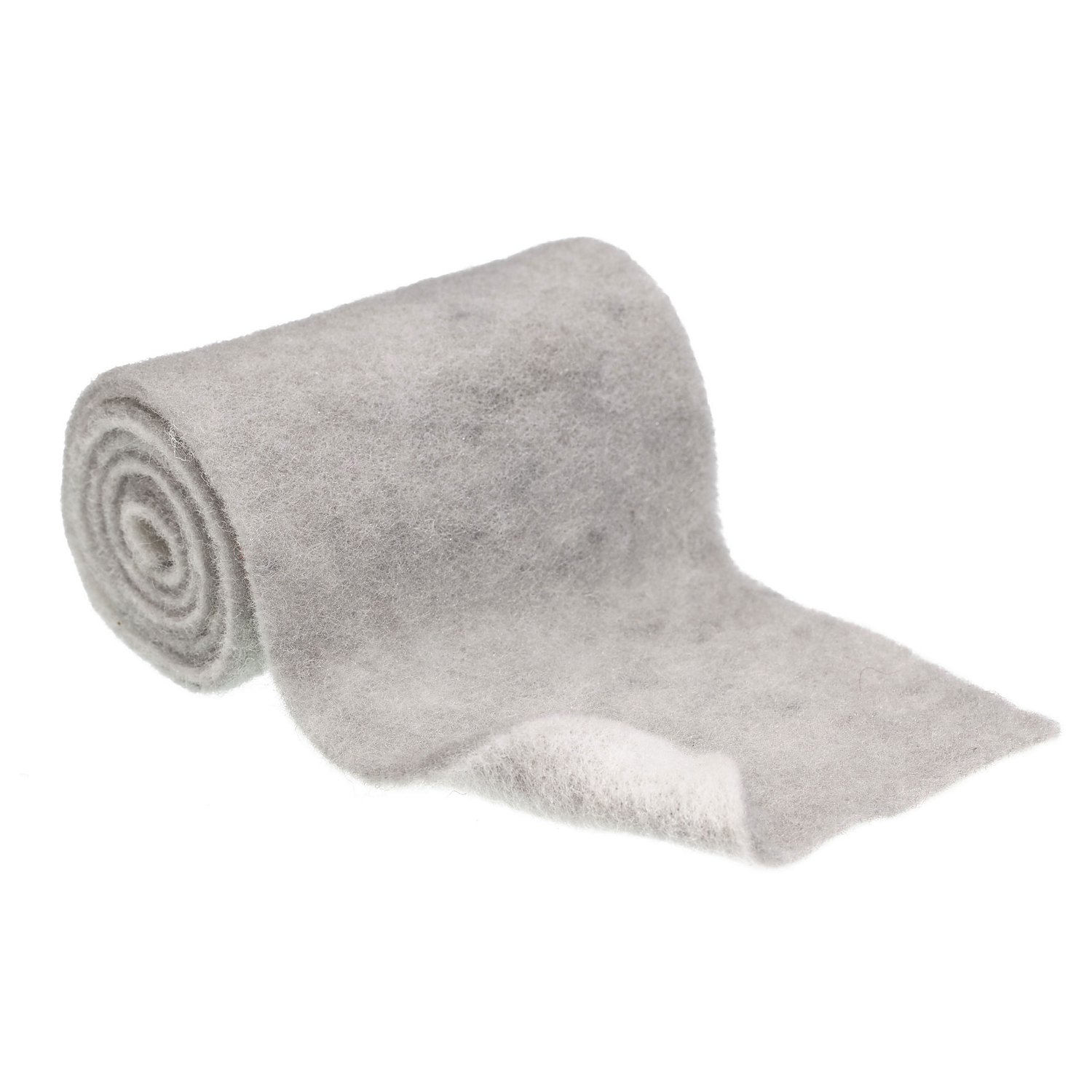 Wollband, zweifarbig, grau-weiß, 15 cm, 1 m