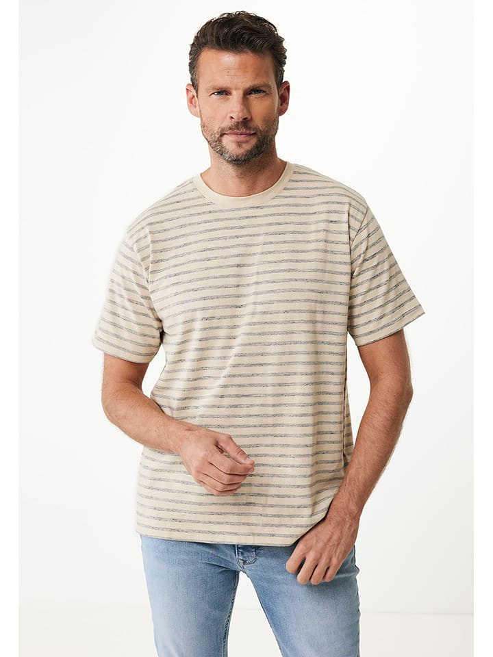 Mexx Shirt in Beige/ Blau günstig kaufen