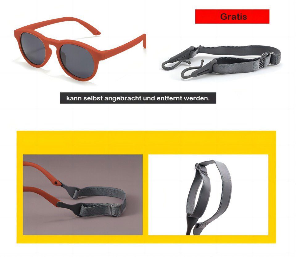 PACIEA Sonnenbrille PACIEA Sonnenbrille Kinder 0-3 Jahre mit Band 100% UV400 Schutz