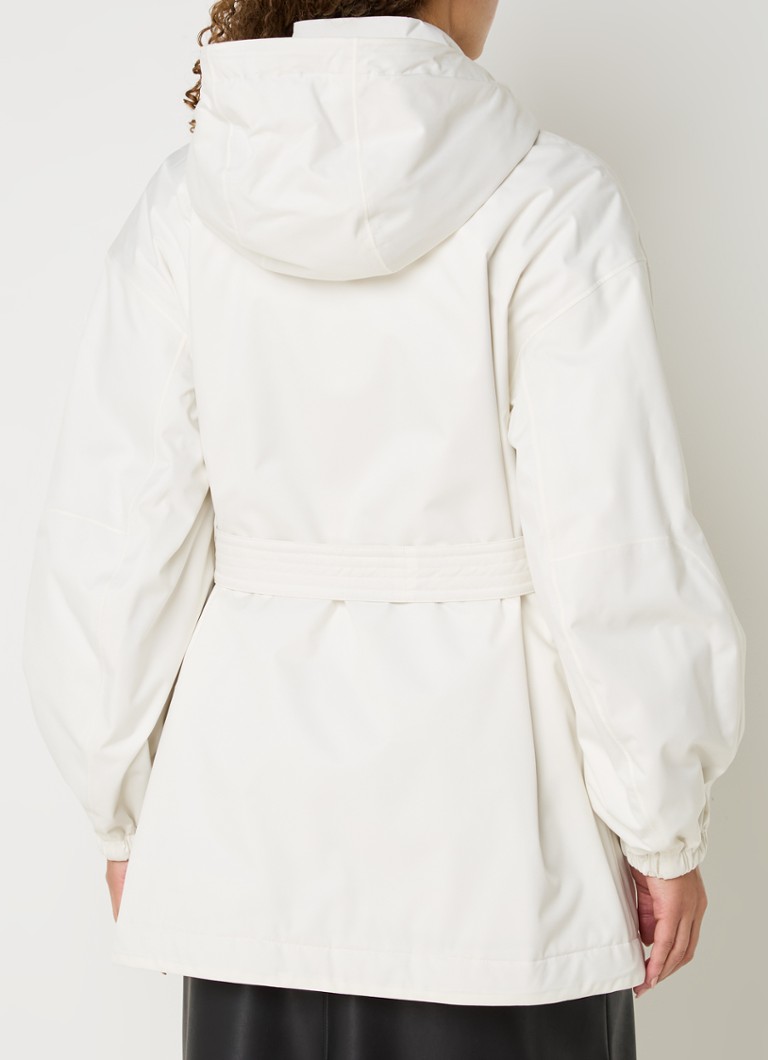 Prošívaná parka MaxMara Circolo s páskem a odnímatelnou kapucí