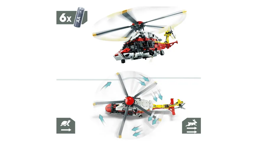 LEGO Technic 42145 Airbus H175 Rettungshubschrauber Modellbausatz