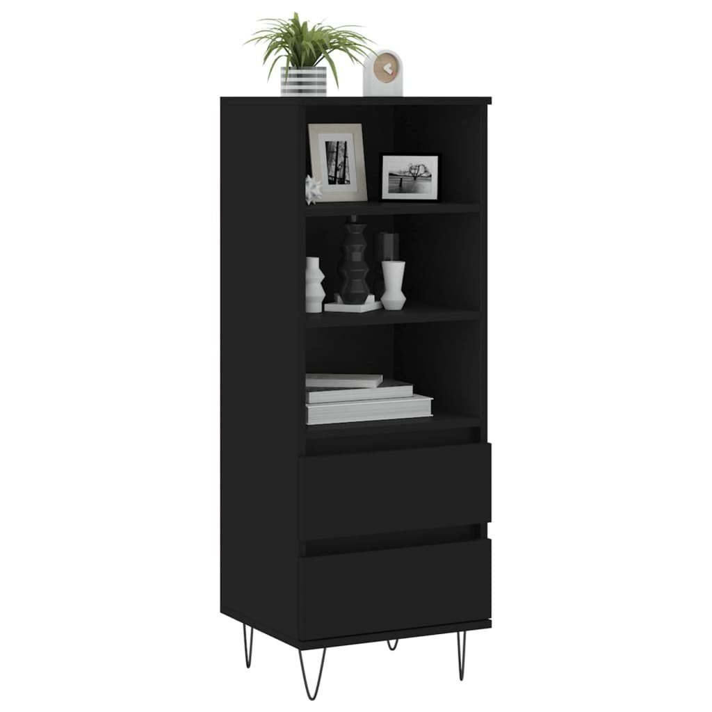 vidaXL Sideboard Highboard Schwarz 40x36x110 cm Holzwerkstoff (1 St)