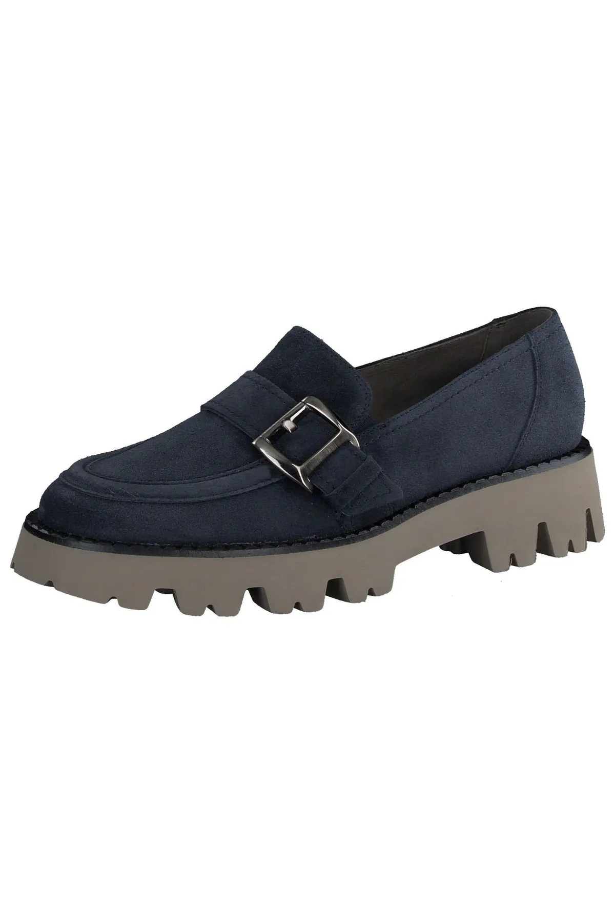 Paul Green  Flacher Schuh - Blau - Blockabsatz