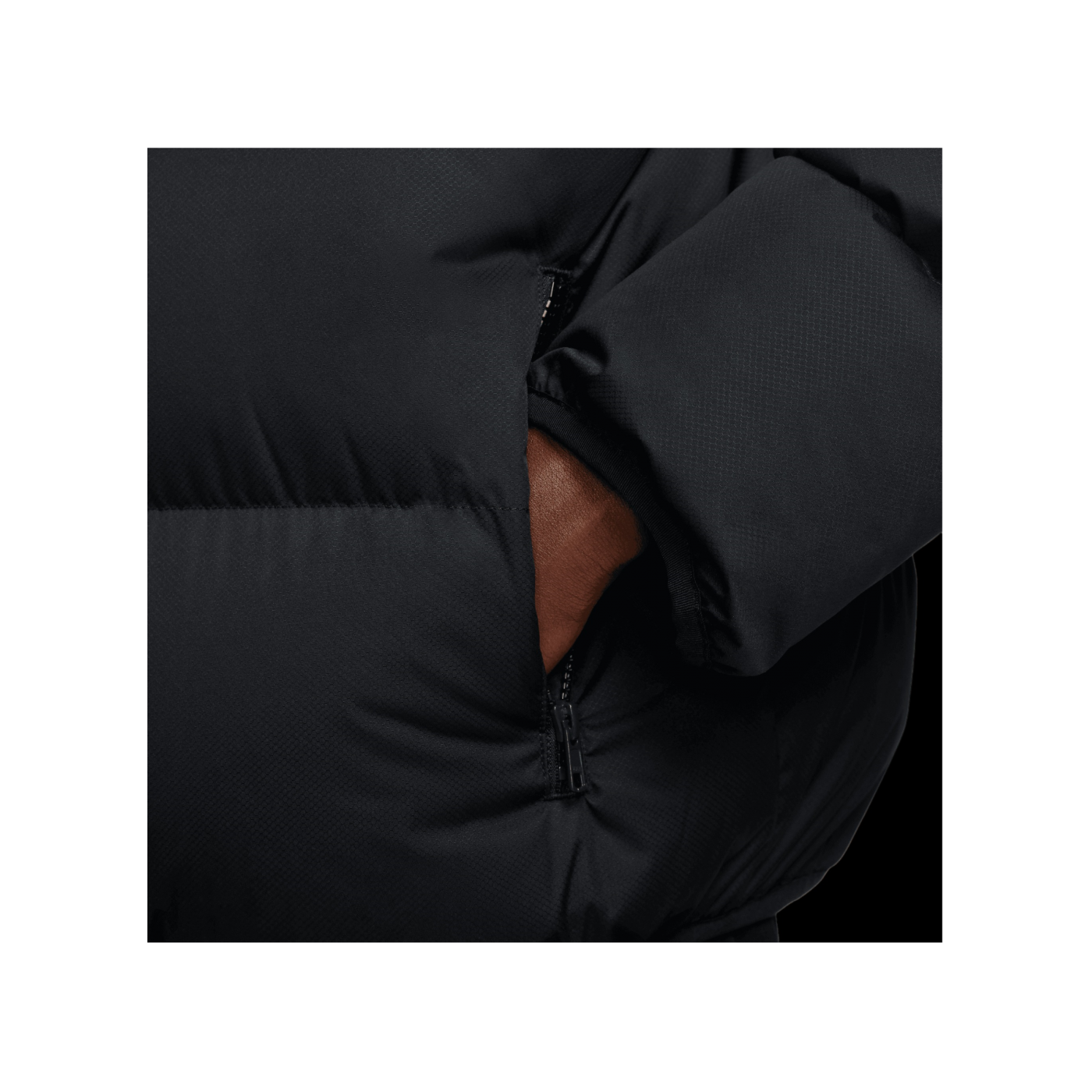 Nike Club Puffer Jacke Schwarz Weiss F010