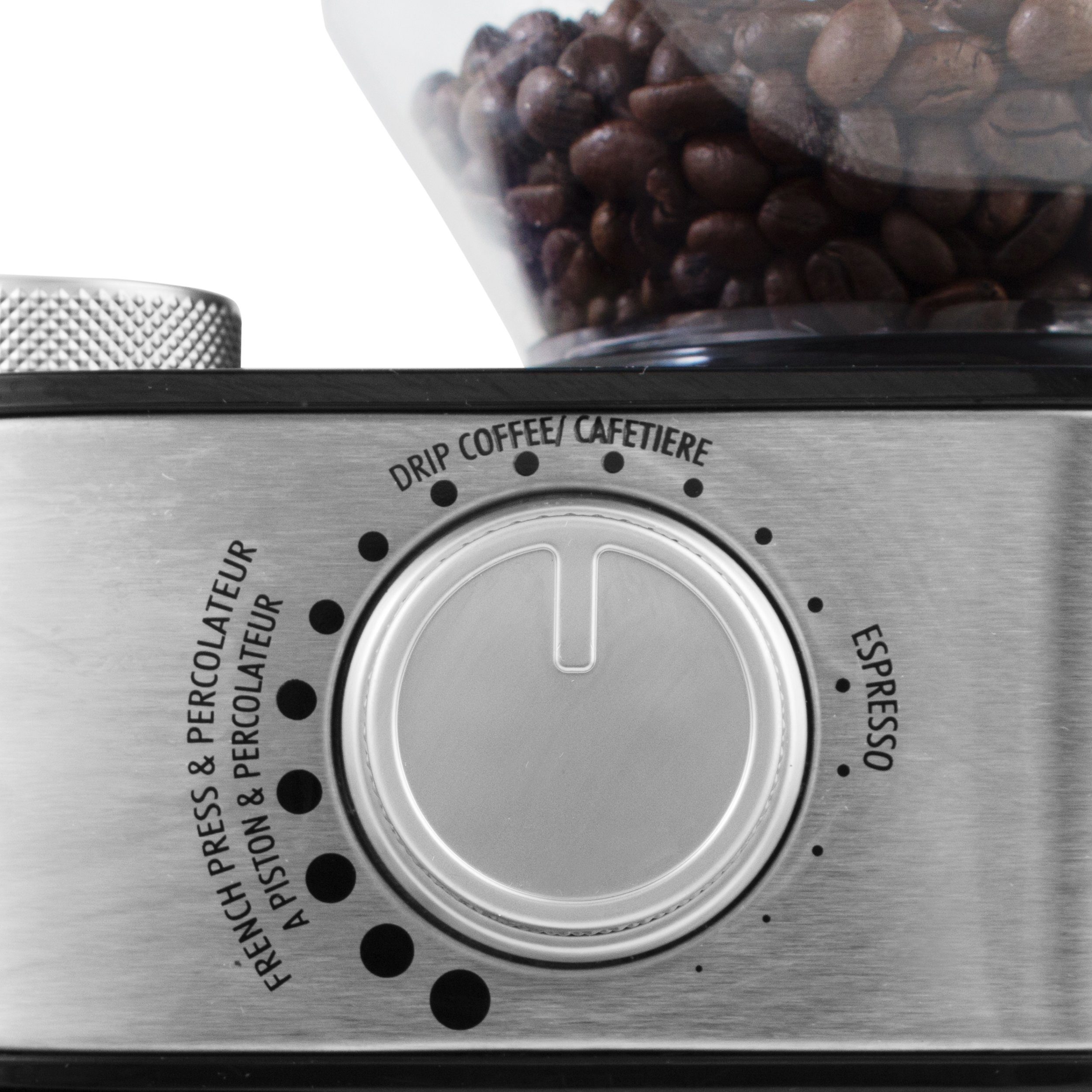Suntec Wellness Kaffeemühle KML-8450 design pro, 200,00 W, Scheibenmahlwerk, 200,00 g Bohnenbehälter, Stahlmahlwerk für ganze Kaffeebohnen, 96 g Auffangbehälter, 18 Stufen