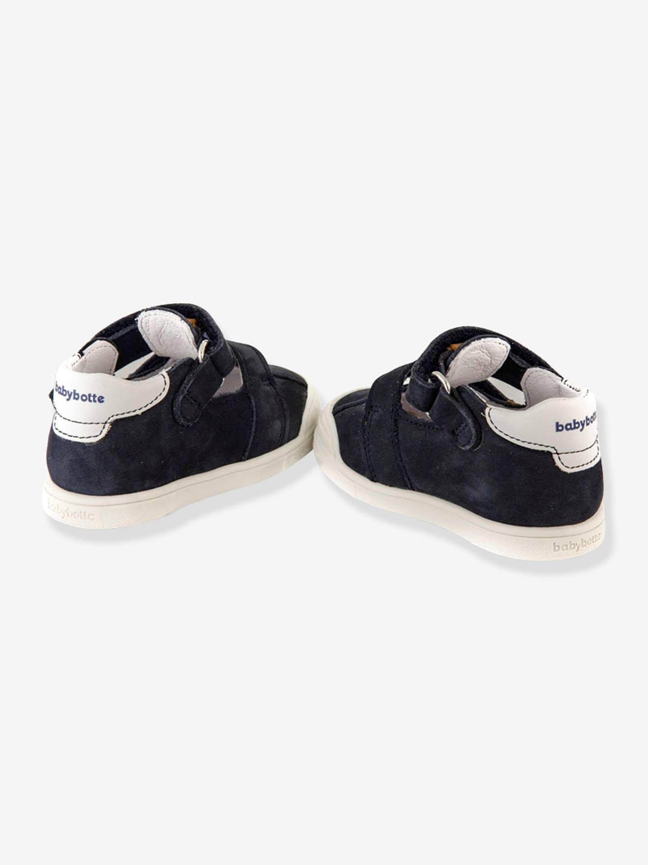 Sandales salomés cuir bébé garçon Poto Babybotte® marine