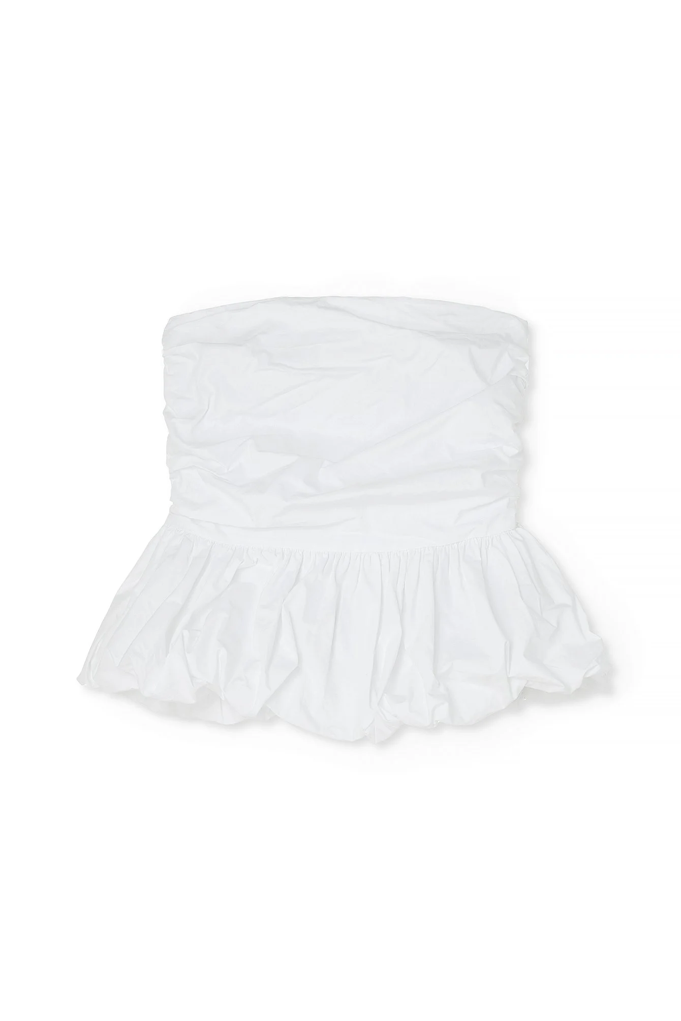 Schulterfreies Peplum-Oberteil