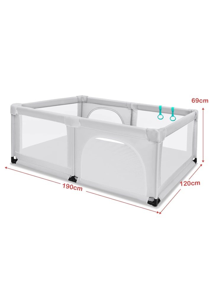 COSTWAY Laufgitter 120 x 190cm in Grau günstig kaufen onesize