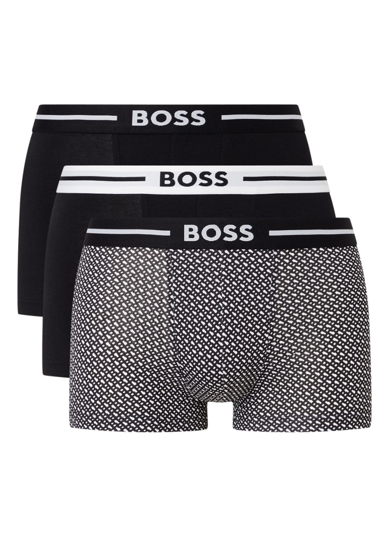 Lot de 3 boxers HUGO BOSS en coton bio épais