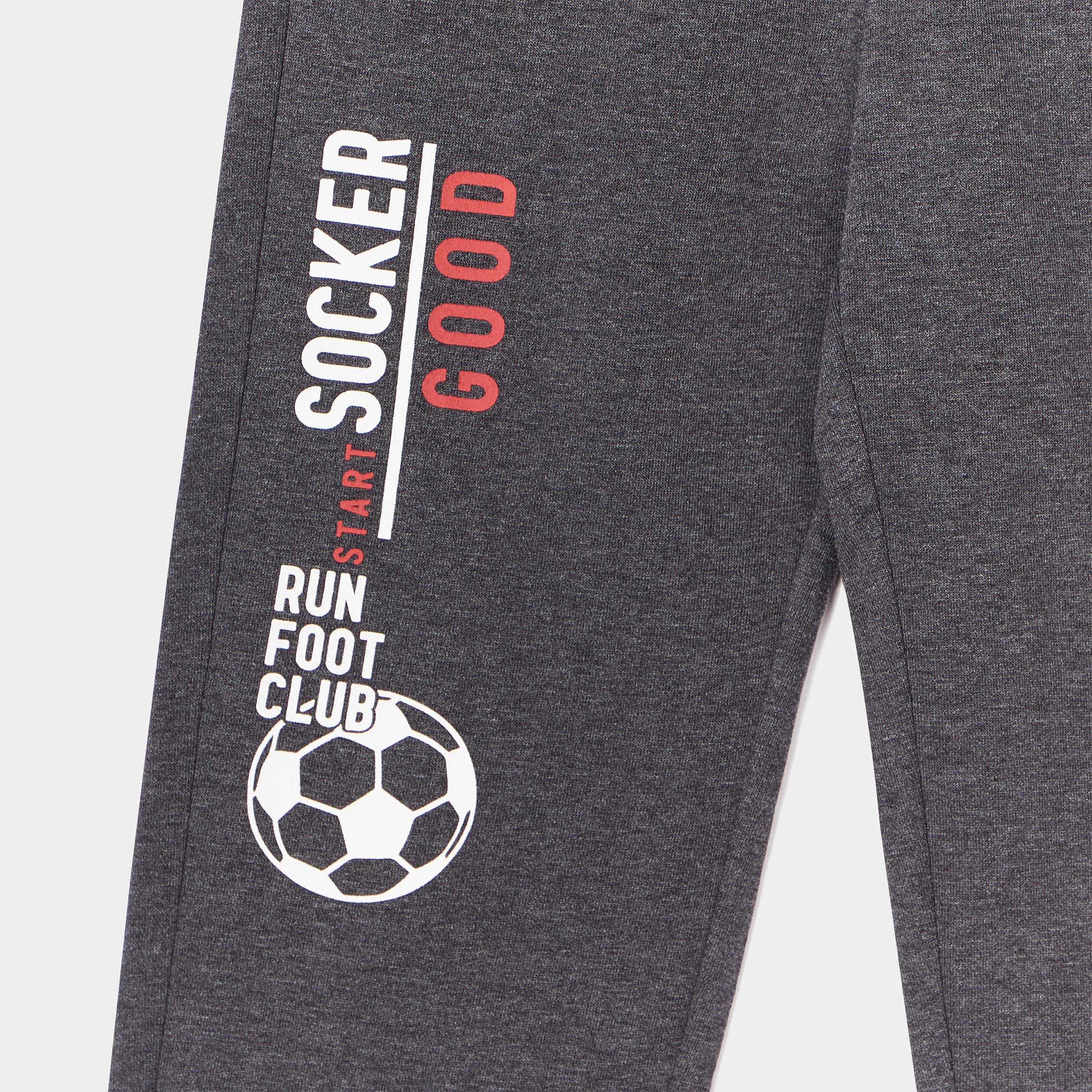 Pantalon de jogging bas resserré gris foncé garçon | La Halle