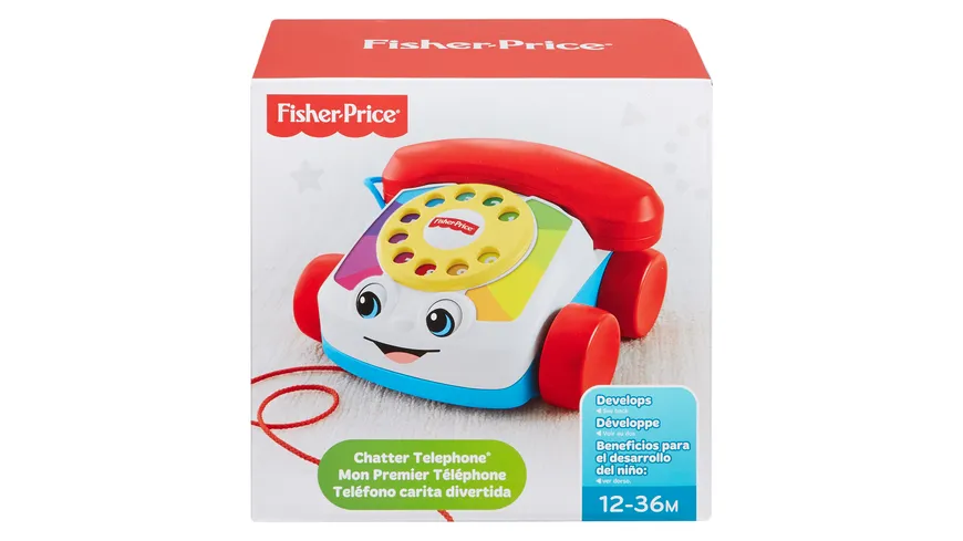 Fisher-Price Plappertelefon, Baby Spielzeug-Telefon, Nachzieh-Spielzeug, Nachziehtier