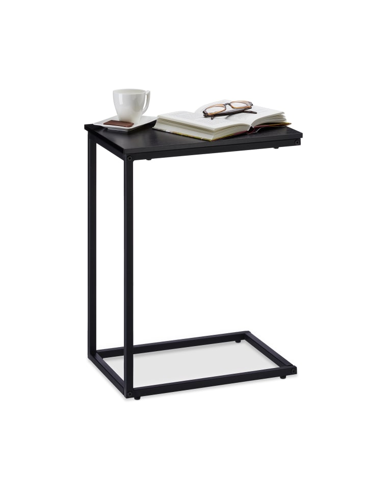 relaxdays Beistelltisch in Black - (B)30 x (H)61 x (T)45 cm günstig kaufen onesize