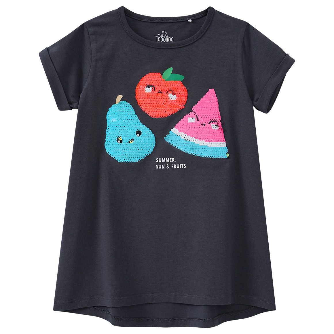 Mädchen T-Shirt mit Wendepailletten