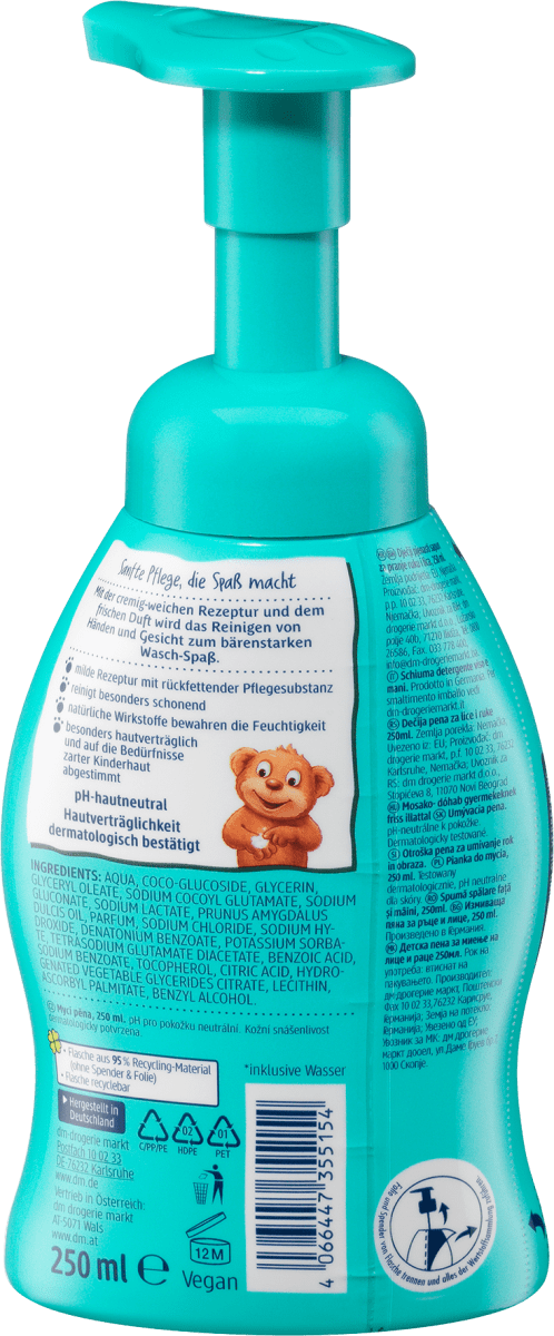 Kinder Waschschaum bärenstark, 250 ml
