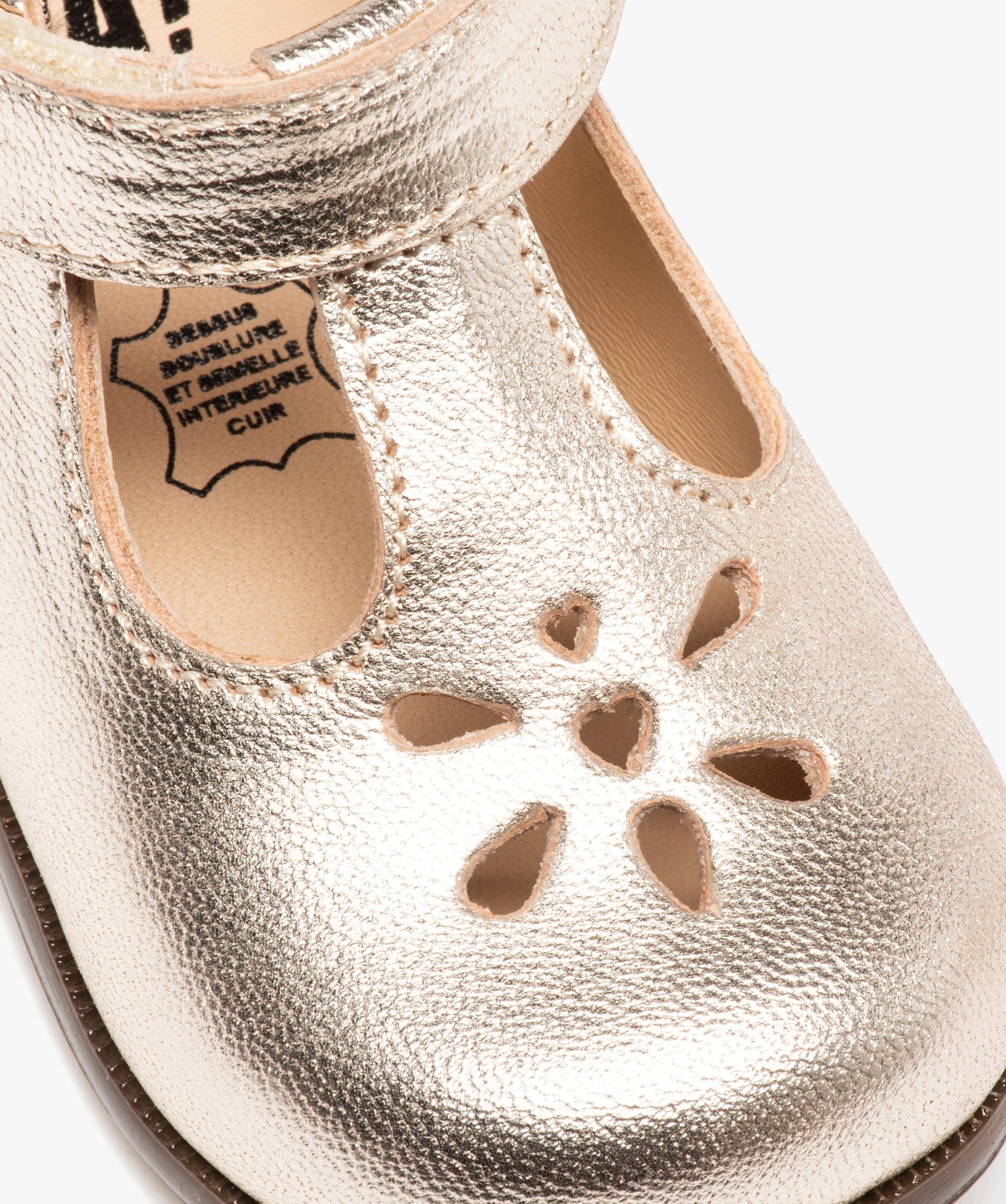 Babies premiers pas bébé fille dessus cuir uni – NA! or | GEMO