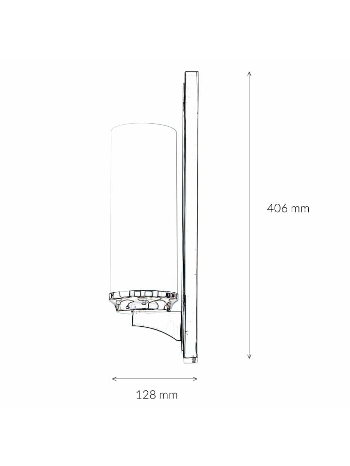 Licht-Erlebnisse Wandlampe EEK F in Chrom poliert Weiß günstig kaufen onesize