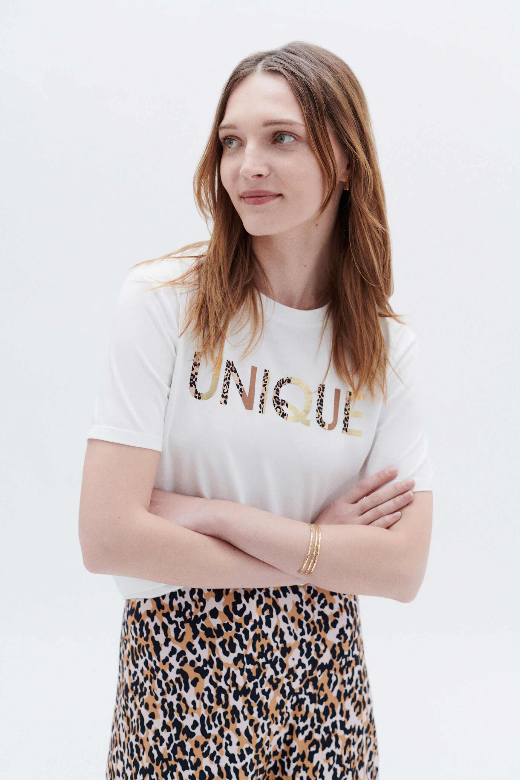 t-shirt tunique ecru femme