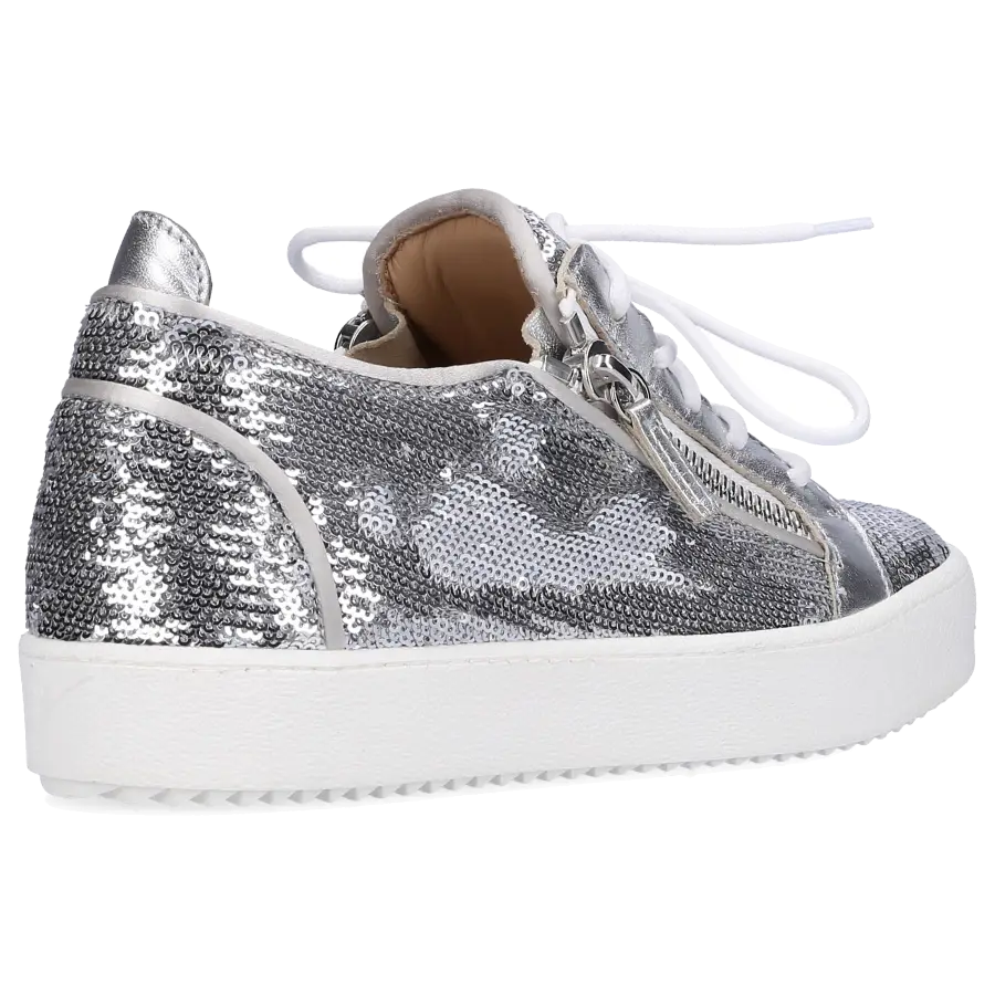 Giuseppe Zanotti - Sneaker low FRANKIE Logo silber - silber