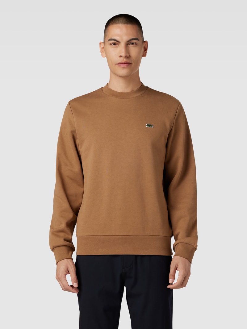 Sweatshirt mit Logo-Stitching in camel