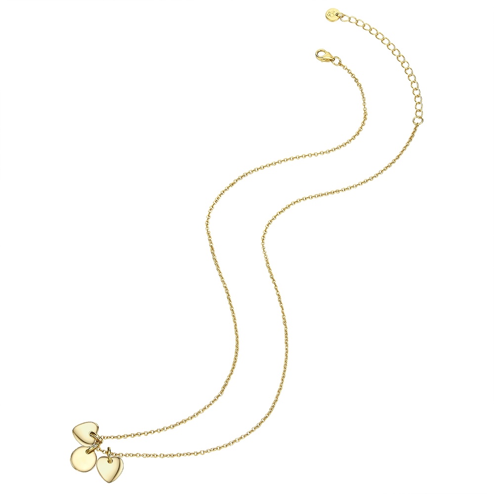 Glanzstücke München Collier en argent Coeur Argent sterling en Or jaune collier