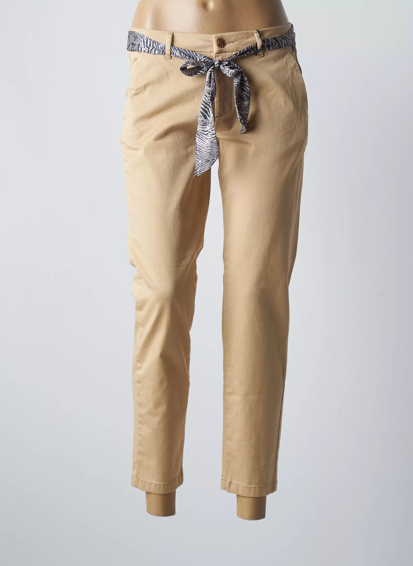 Freeman T Porter Pantalon7 8 Femme couleur beige
